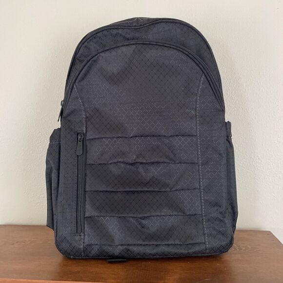 Thirty-One Black Her Deluxe Fabric Backpack with‎ Zippered Cooler Compartment - Picture 1 of 12